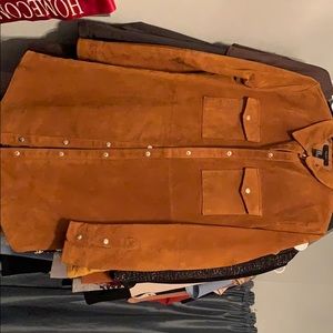 Brown faux leather jacket